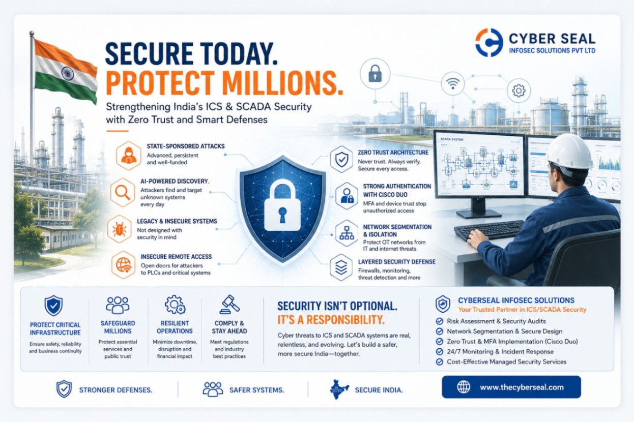 ICS and SCADA cybersecurity protecting Indian critical infrastructure, industrial networks and PLC systems